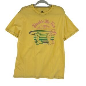Disney Chip & Dale Y2K Womens T-Shirt Sz L Double the Fun Beachcore Surf Kawaii